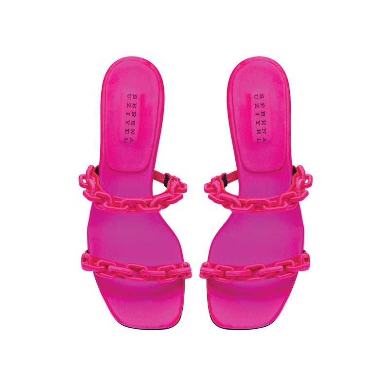 Catena Notte Fuchsia High-Heel Two Straps Sandal