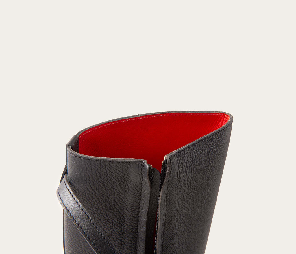 Stiefel Chantilly – Weichleder Schwarz & Rotes
Futter – Damen