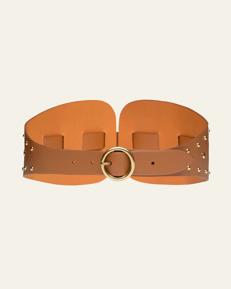 Ceinture L'Envoutante Clous Camel