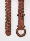 Ceinture Aramis Cuir Tresse - Camel