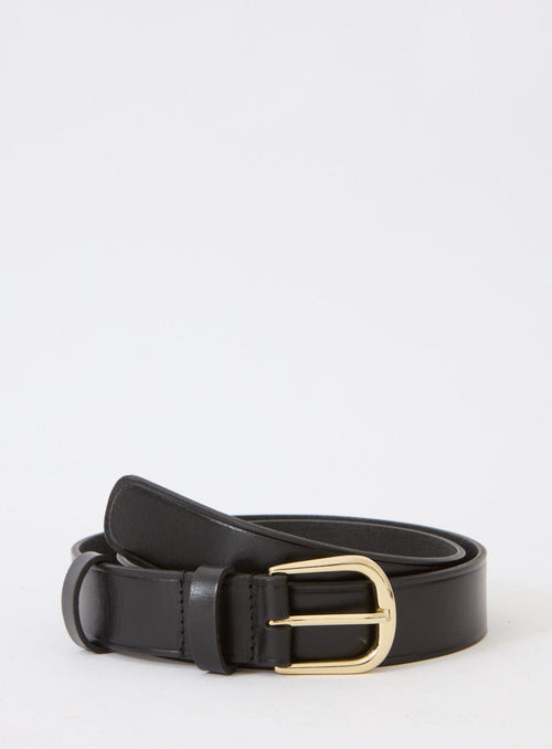 Abby Leather Belt - Black