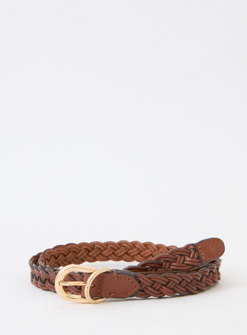 Astrid Petite Leather Belt - Camel