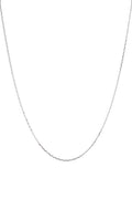 375/1000 White Gold Chain 43Cm - 375/1000 White Gold