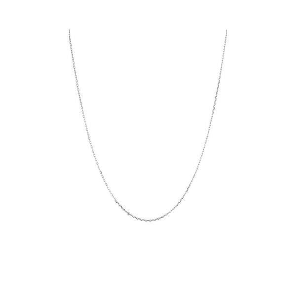375/1000 White Gold Chain 43Cm - 375/1000 White Gold