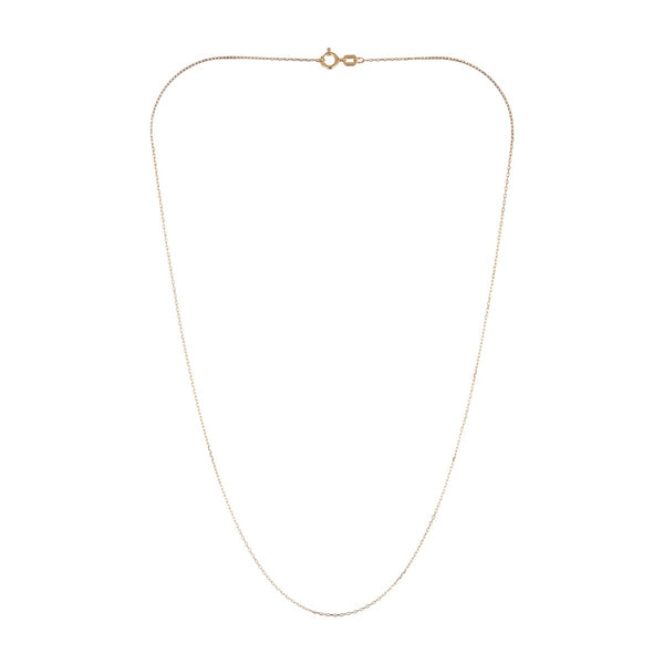 Diamanta – Chaine En Or Jaune 375/1000 43Cm, chaîne en or jaune, vue de face sur fond blanc