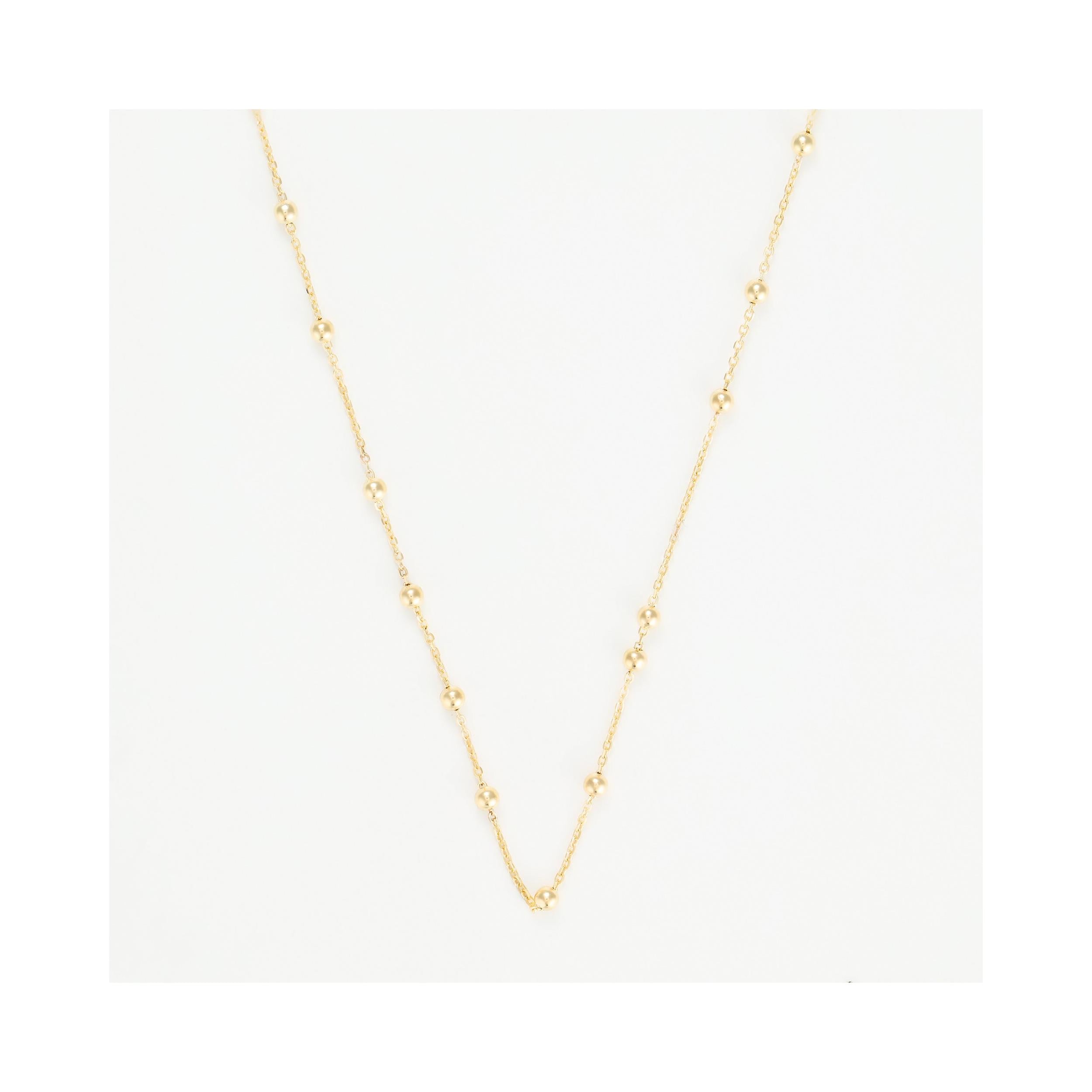 375/1000 Yellow Gold Ball Chain, 50 cm