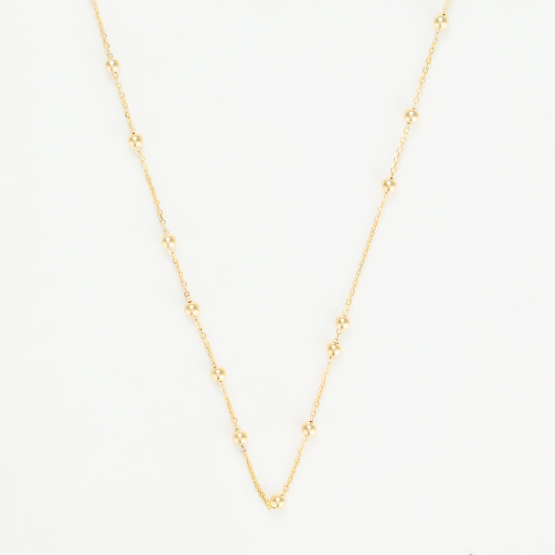 Chaine Boules En Or Jaune 375/1000 50 Cm