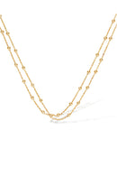 Cadena de bolas doble en Oro Amarillo 375/1000 43cm