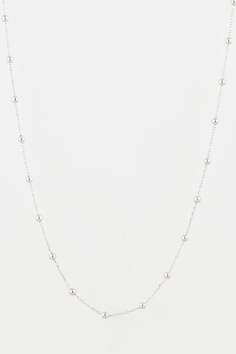 Chaîne boules en Or Blanc 375/1000 43cm