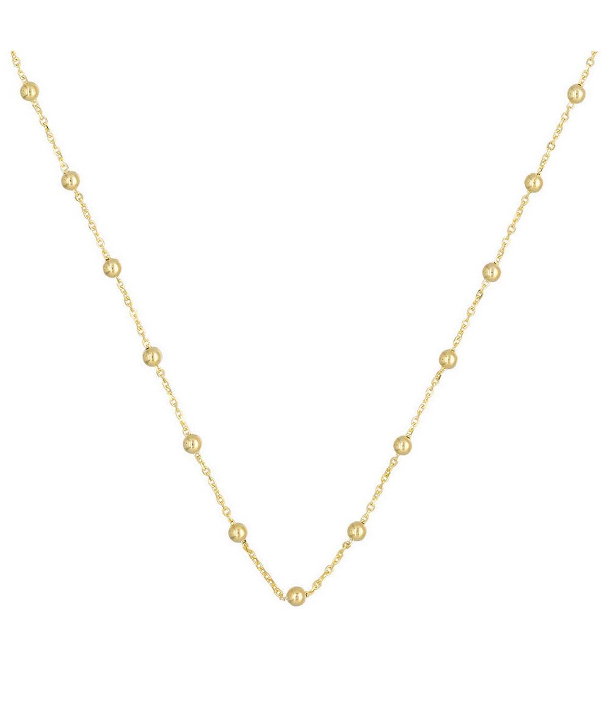 Chaîne Boules En Or Jaune 43Cm - Or Jaune