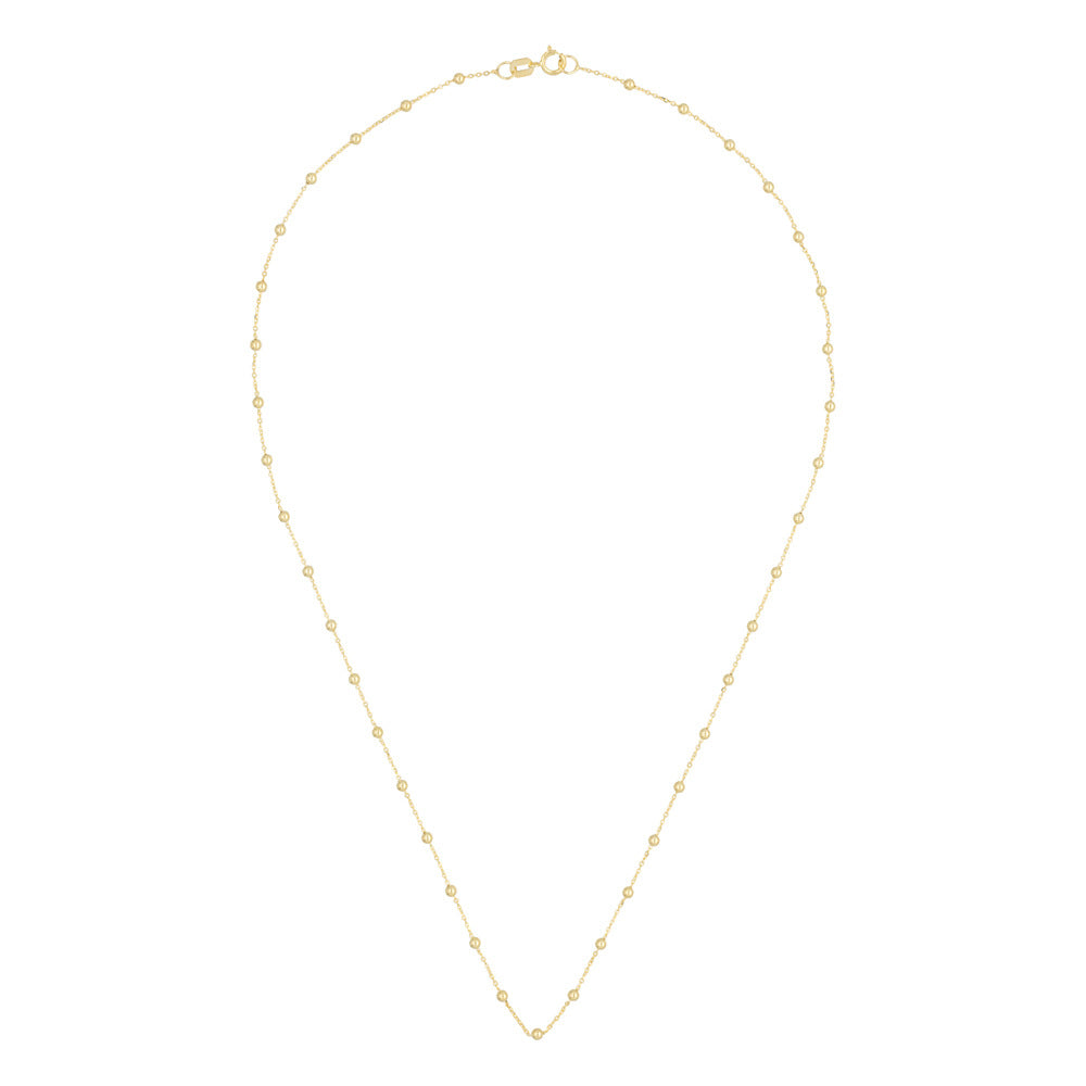 Ball Chain In 375/1000 Yellow Gold 43Cm