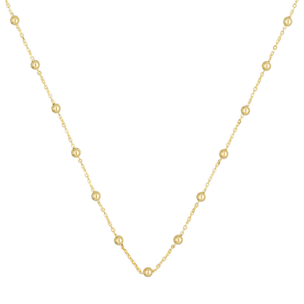 Ball Chain In 375/1000 Yellow Gold 43Cm