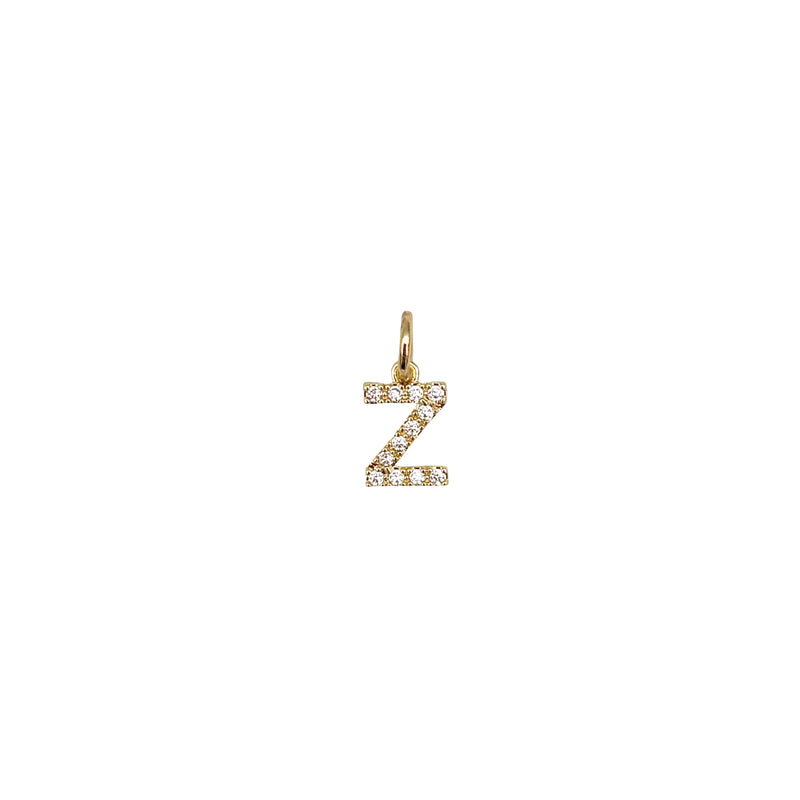 Charm Lettre Zircon - Z - Doré