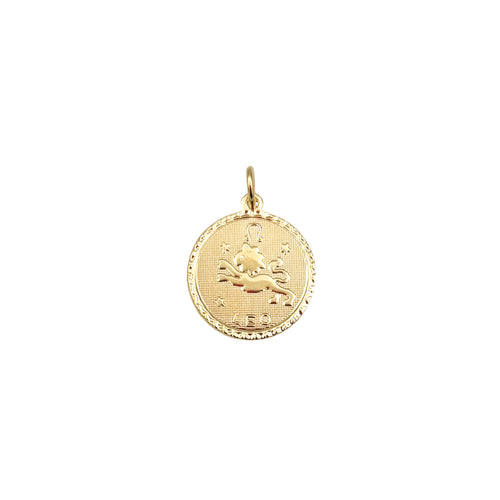 Charm Médaille Astro - Lion - Doré