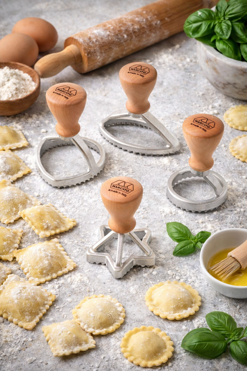 Set 4 pièces – Emporte-Pièces Raviolis + Biscuits - Formes Assorties
