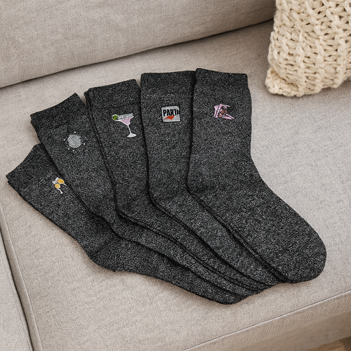 Lot De 5 Chaussettes Hautes Paillettes & Fête