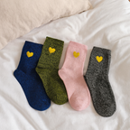 Lot De 4 Chaussettes Lurex & Coeur Pailletées