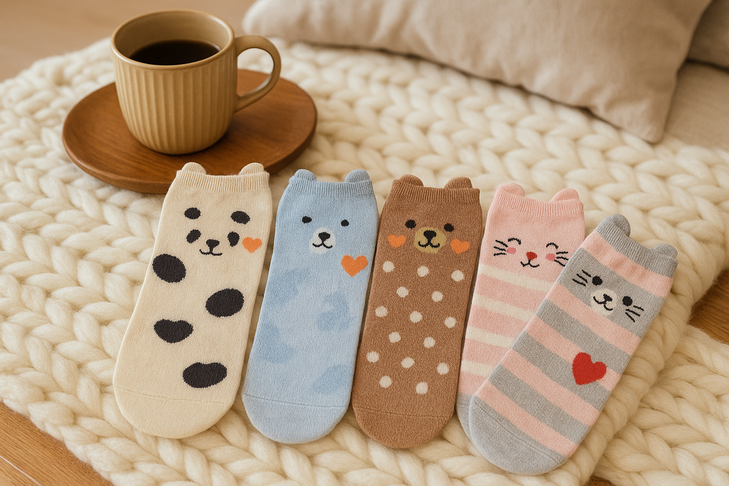 Lot De 5 Chaussettes Animaux Oreilles
