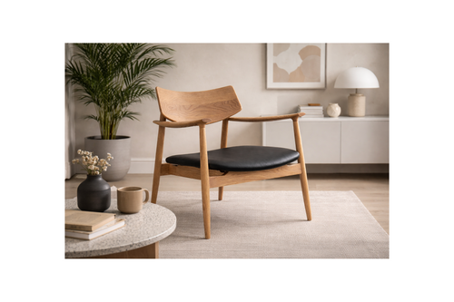 Tavira - Fauteuil - Simili - Bois / Noir