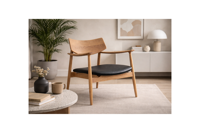 Tavira - Fauteuil - Simili - Bois / Noir