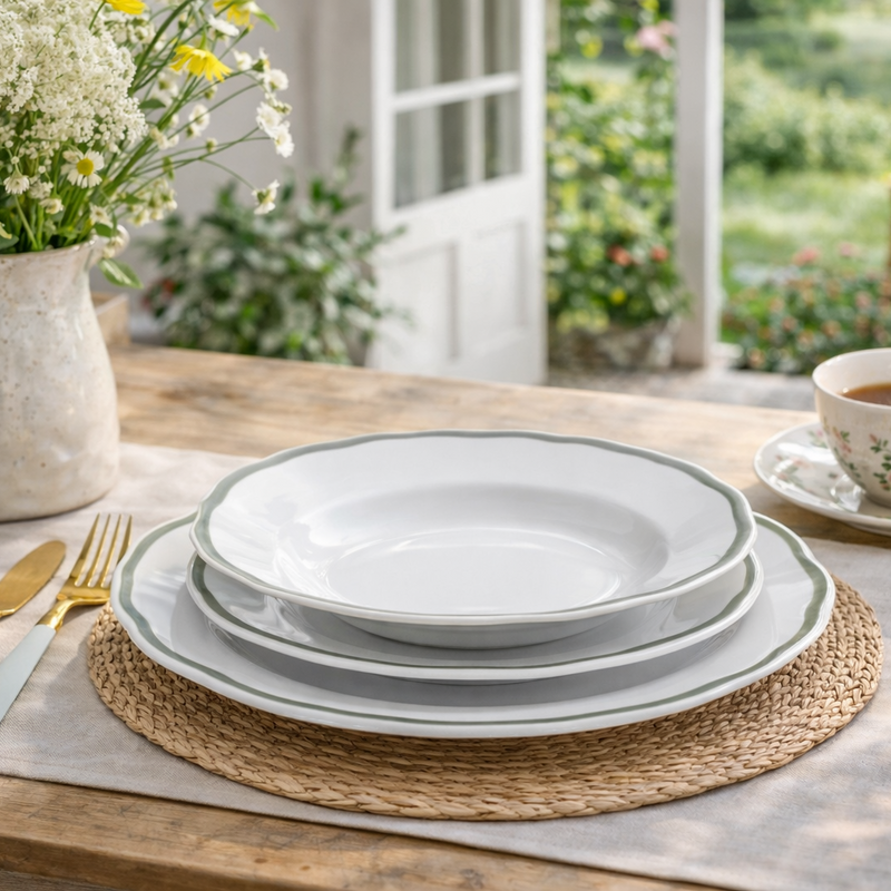 18 Piece Service - Scala - Green