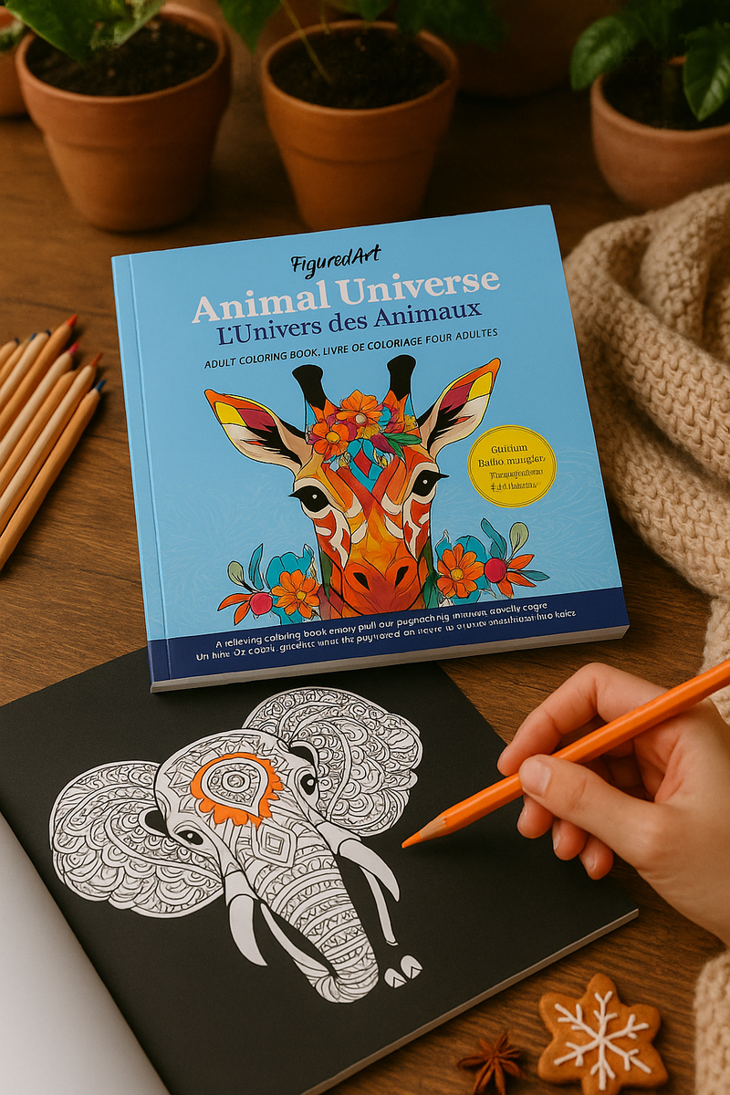 Livre De Coloriage Adulte - L'Univers Des Animaux - 50 Pages