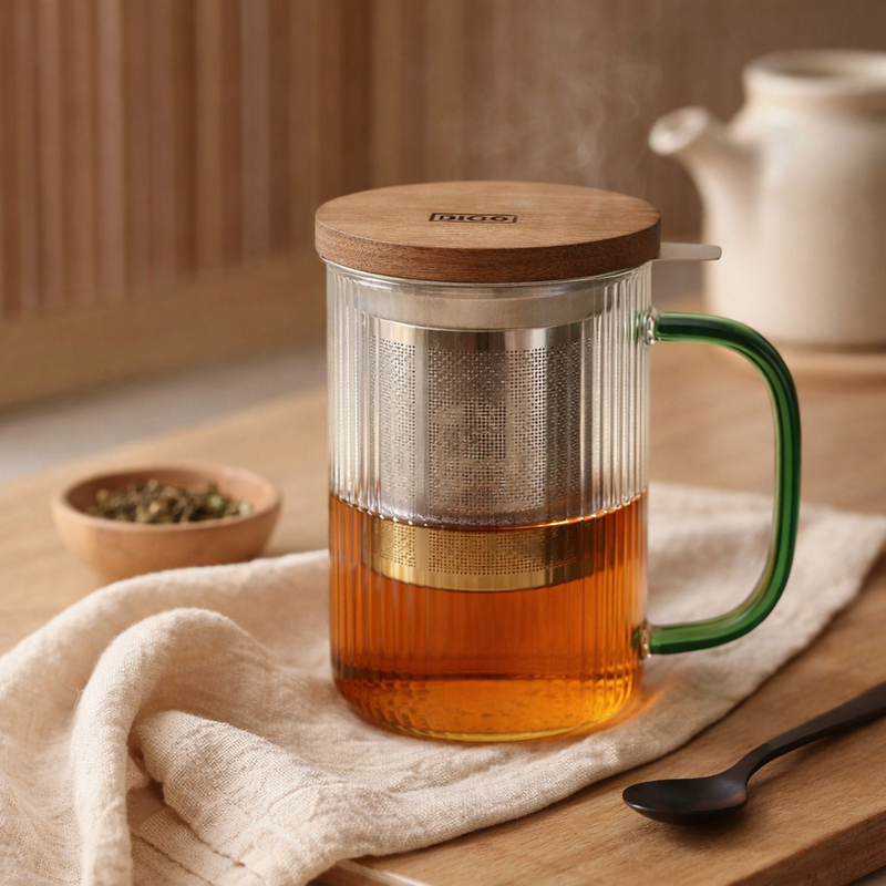 Tisanière - Karl - Verre Borosilicate - Jade - 450Ml