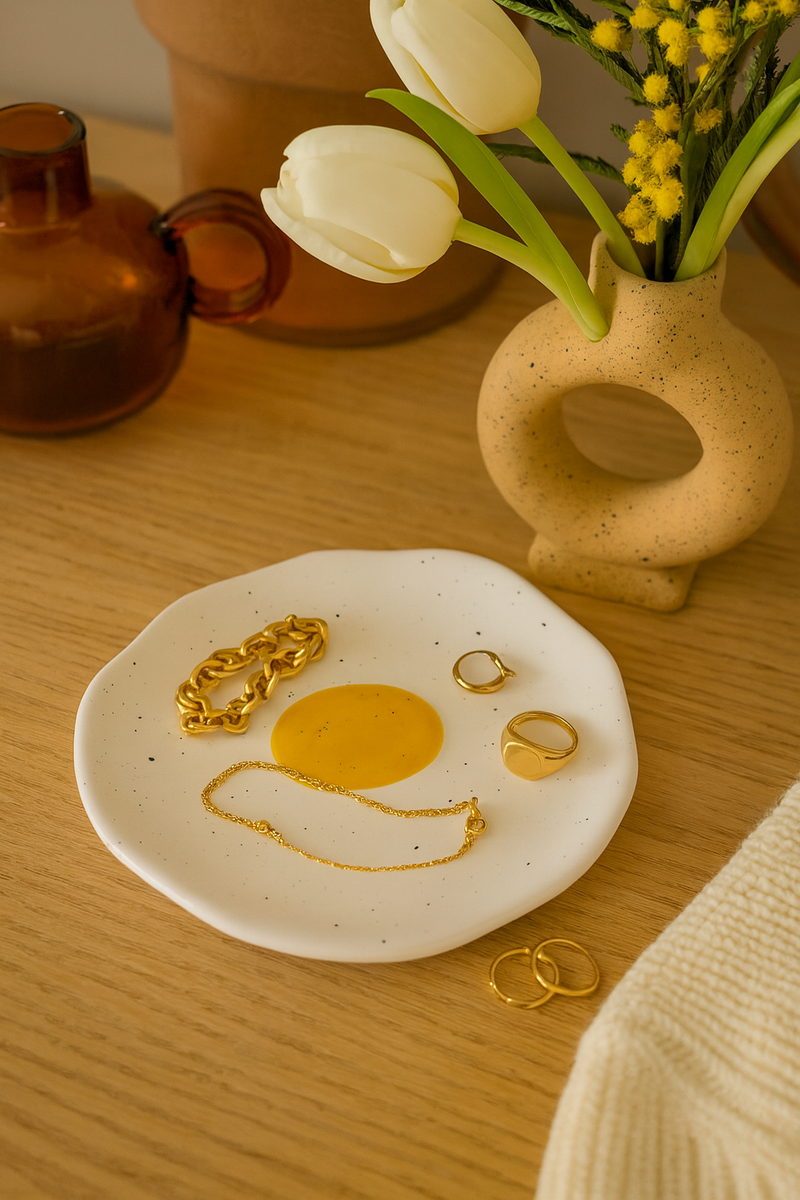 Plateau À Bijoux En Forme D'Œuf Au Plat