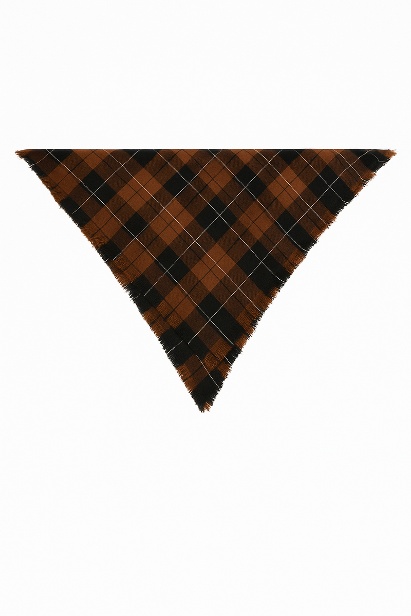 Foulard Madras Marron