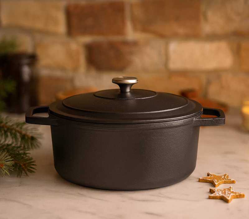 Cocotte Ovale En Fonte - Noir