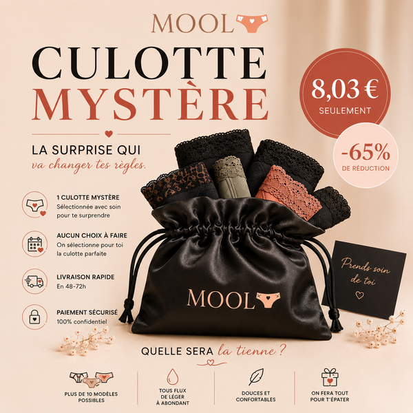 Culotte Menstruelle Mystère – Tous Flux – 3XS au 8XL