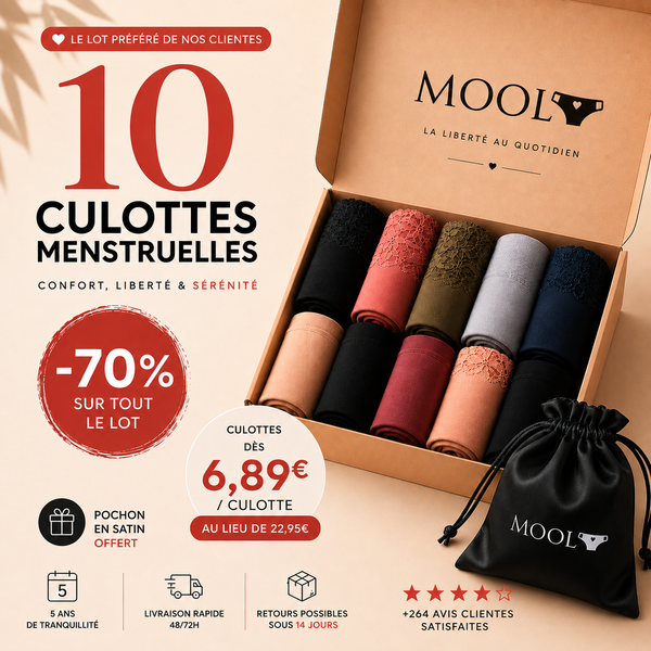 Lot de 10 culottes - Tous Flux - 3XS au 8XL