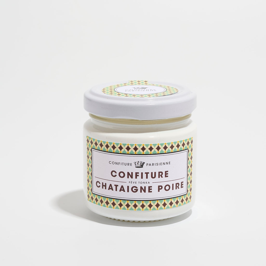 Confettura di castagne, pere e fava tonka