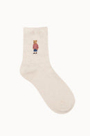 Bear Socks - Ecru