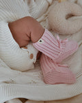 Chaussons Bébé En Maille - Rose
