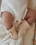 Chaussons Bébé En Maille - Écru