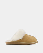 Men's Fleece-Lined Sheepskin Slippers Paule - Beige