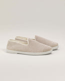 Chausson homme velours beige Angarde packshot profile