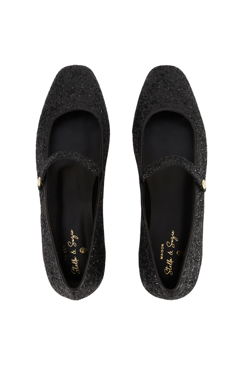 Bebé Simona Negro Glitter