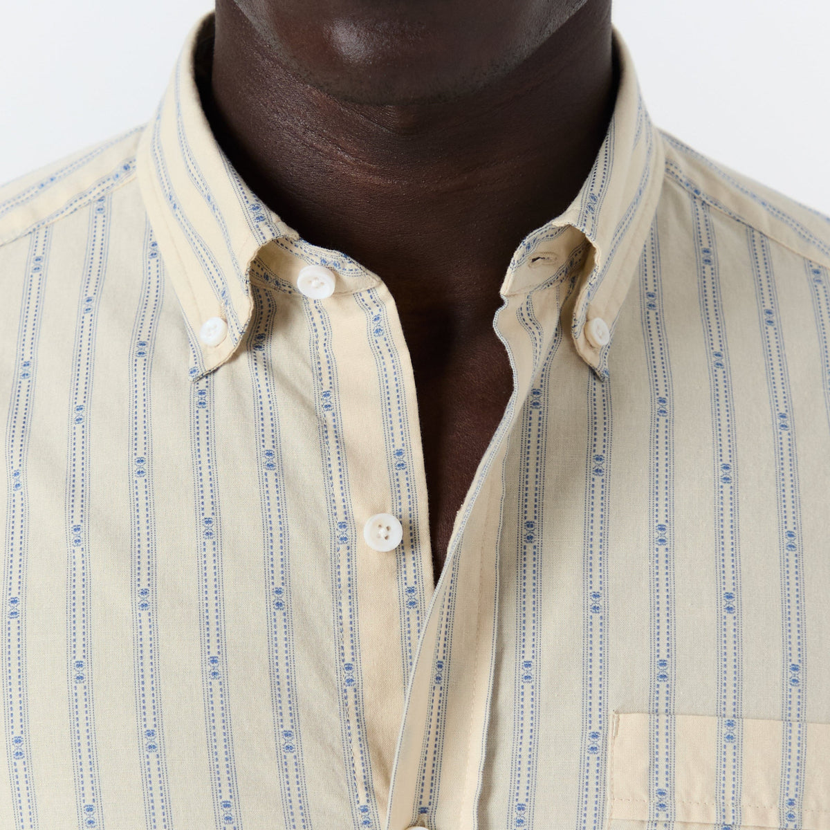 Chemise Calvi - Écru Et Bleu Ciel