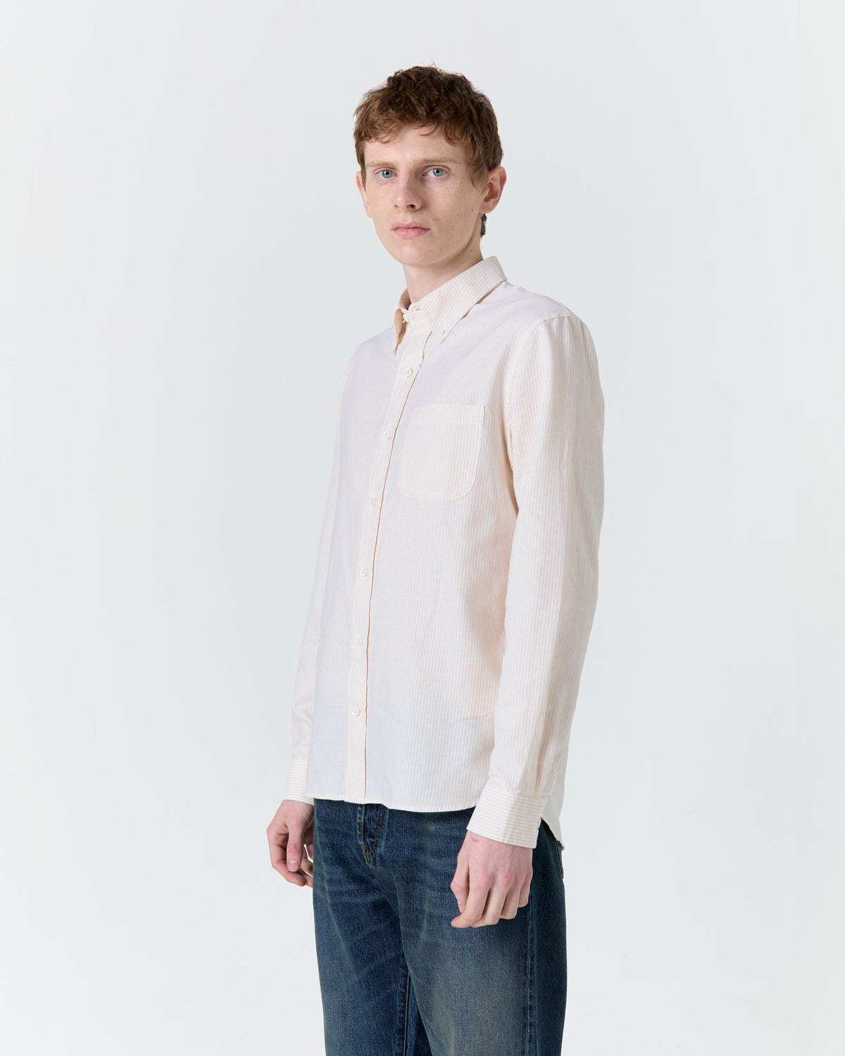 Camicia Calvi - Giallo E Bianco