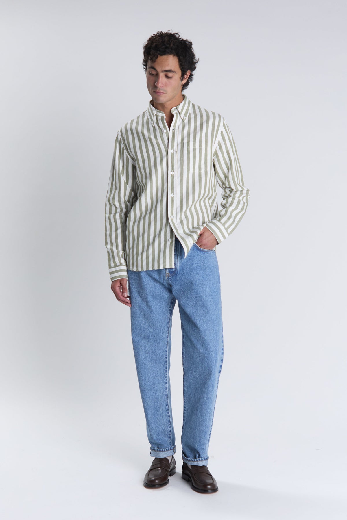 Calvi Shirt - Khaki White