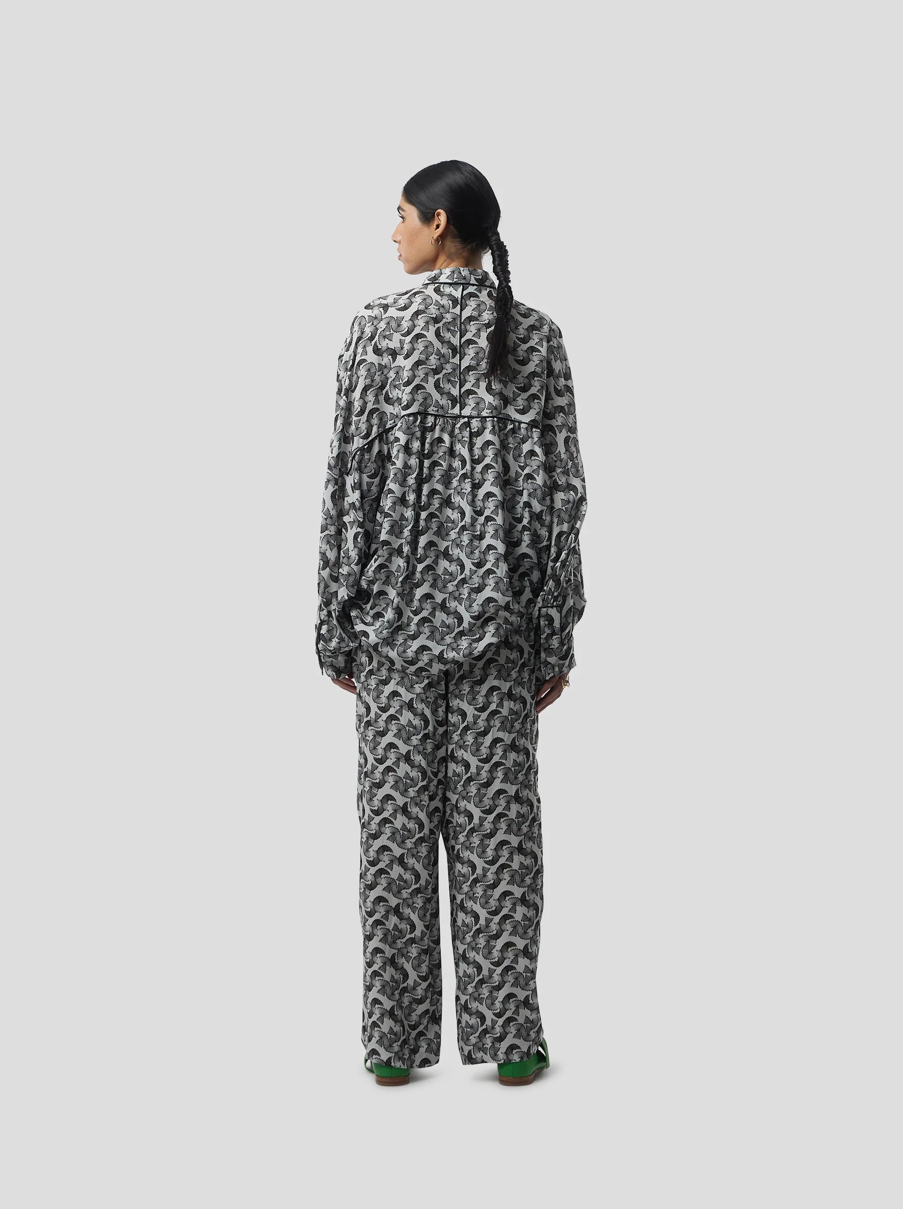 Chemise Tasman In Lead Shavings Print