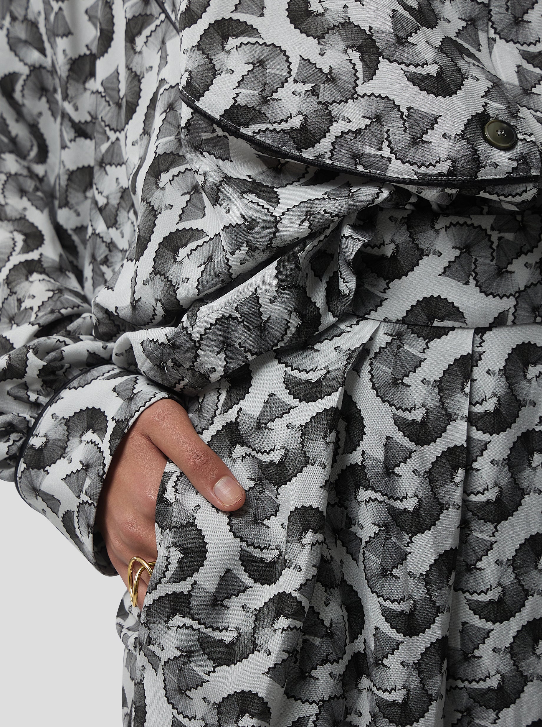 Chemise Tasman In Lead Shavings Print