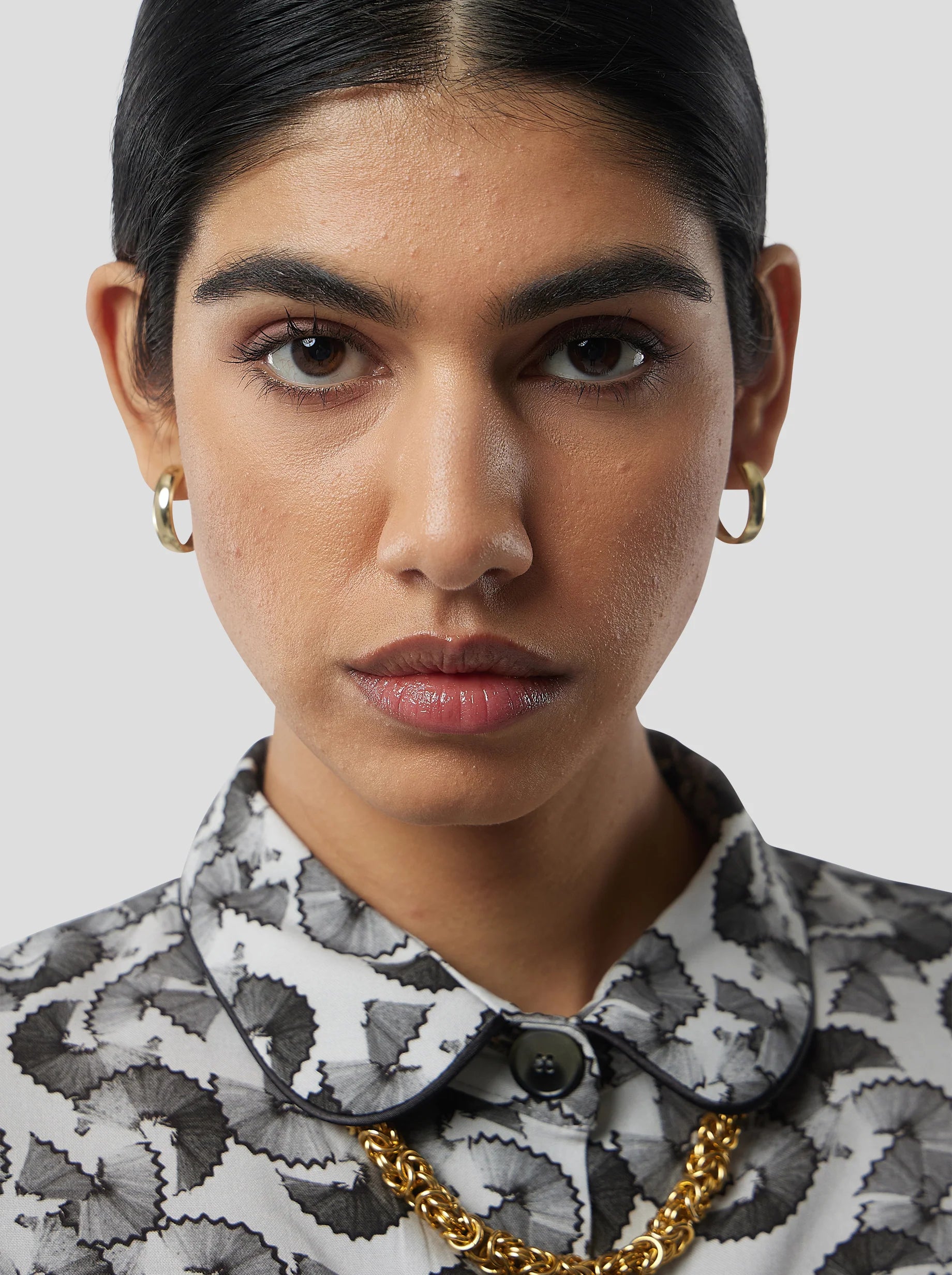 Chemise Tasman In Lead Shavings Print