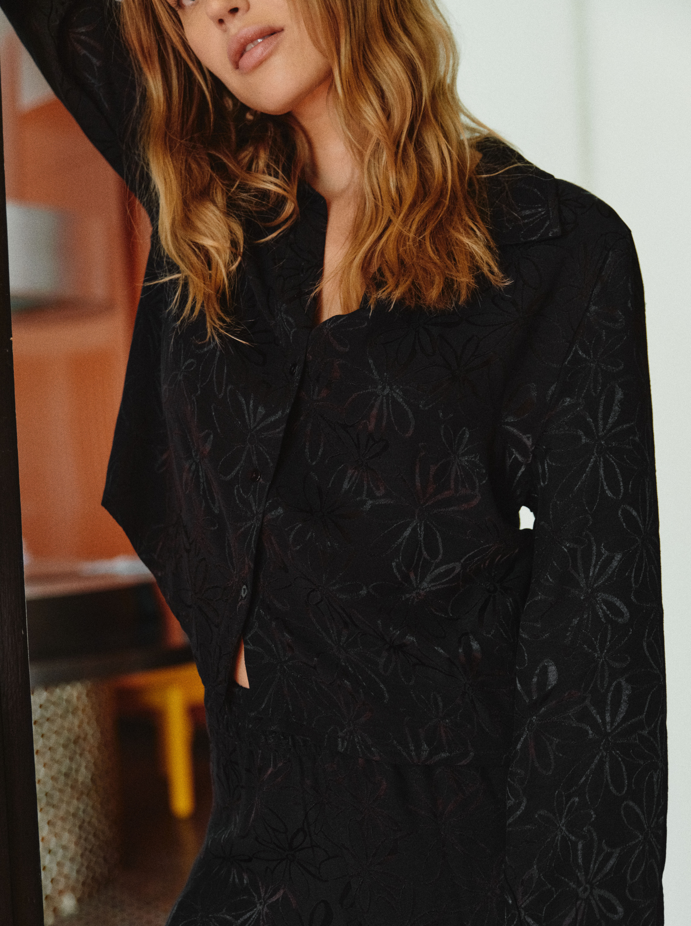 Chemise Black Bouquet