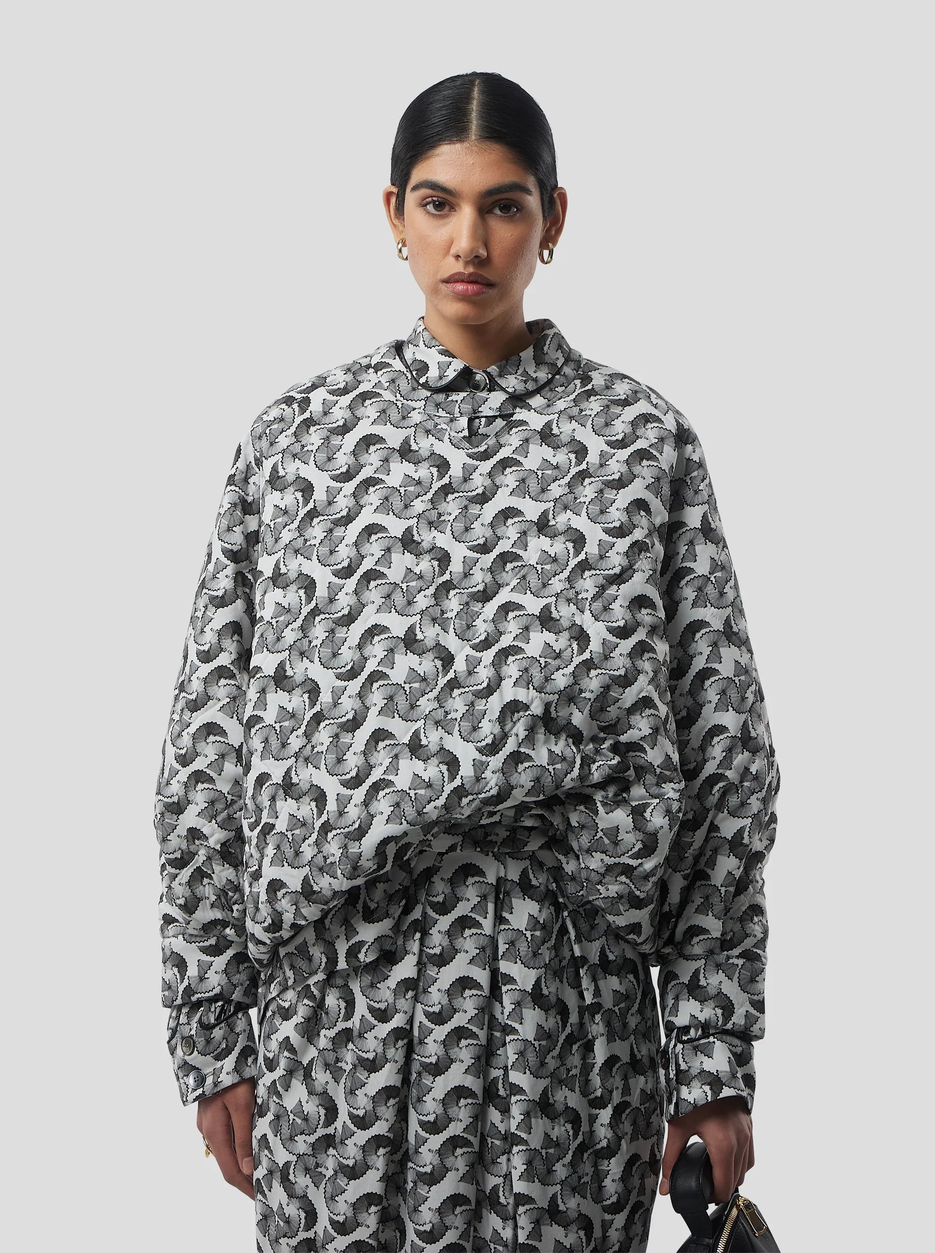 Brooklyn Jumper in Lead Shavings Print