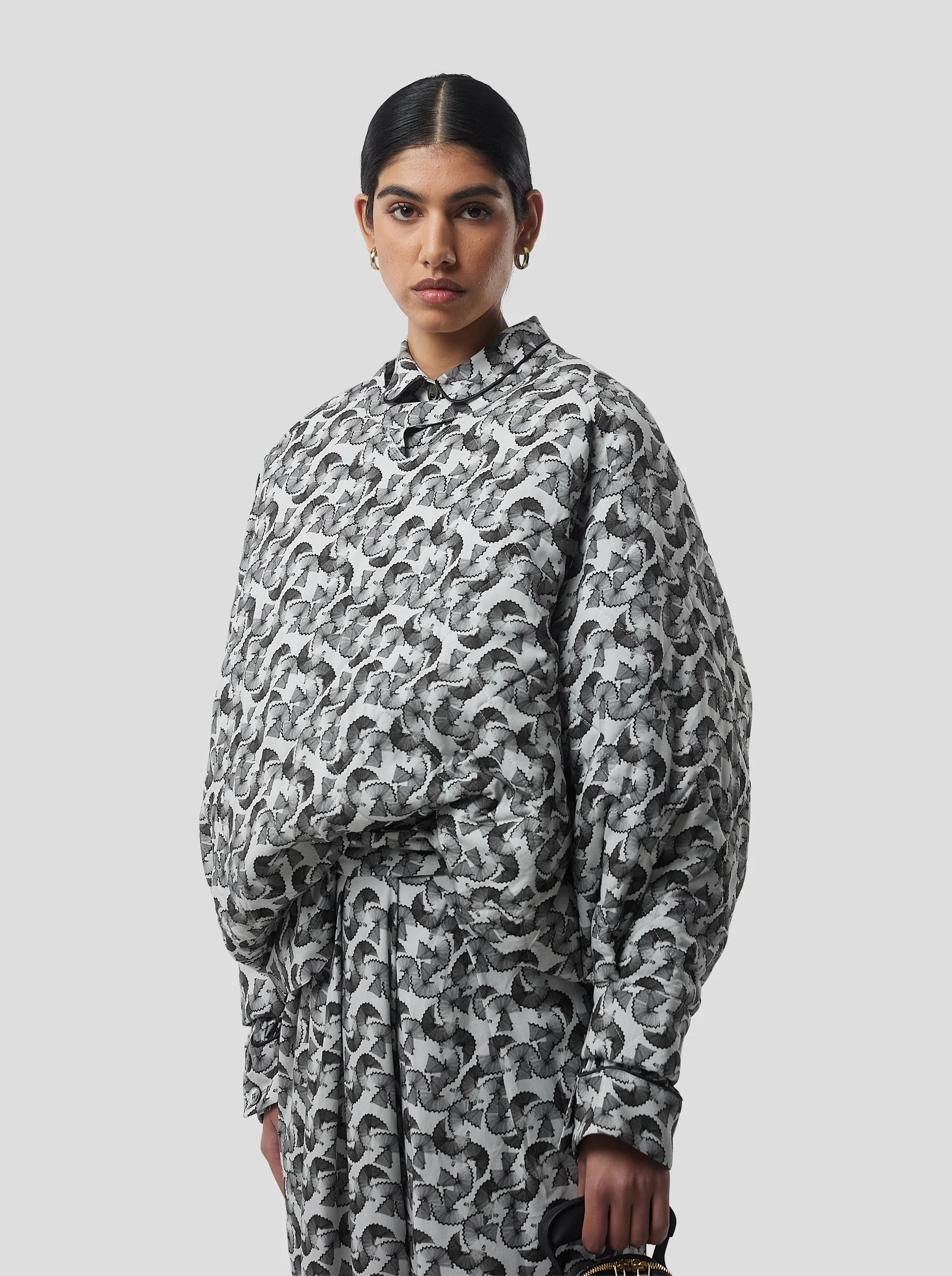 Brooklyn Jumper in Lead Shavings Print