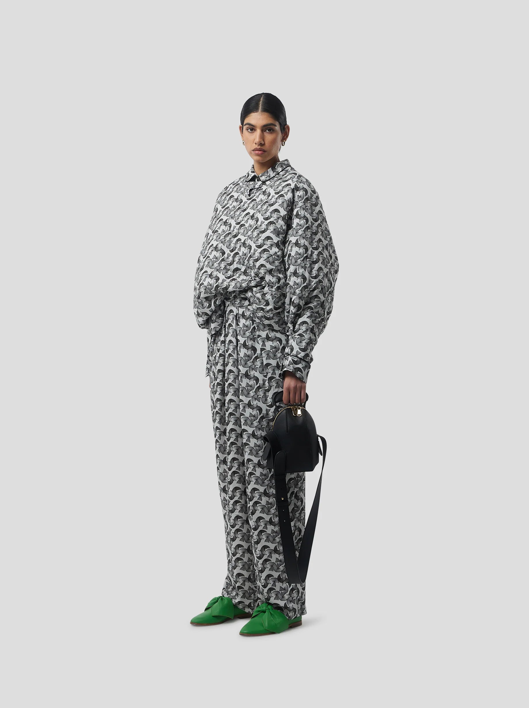 Brooklyn Jumper in Lead Shavings Print