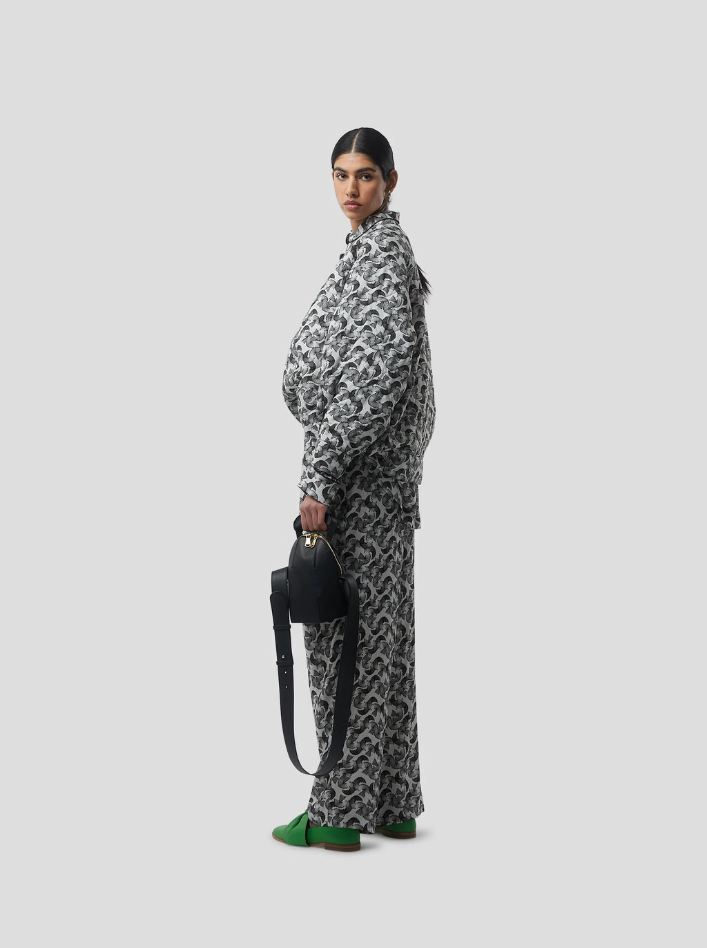 Brooklyn Jumper in Lead Shavings Print